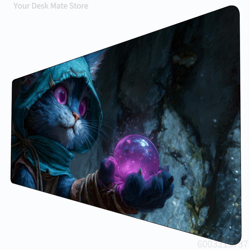 Board Game Detective - 神秘的な猫占い師 MTG プレイマット マジックカード バトルマット 滑り止め耐久性のあるコマンダープレイマット