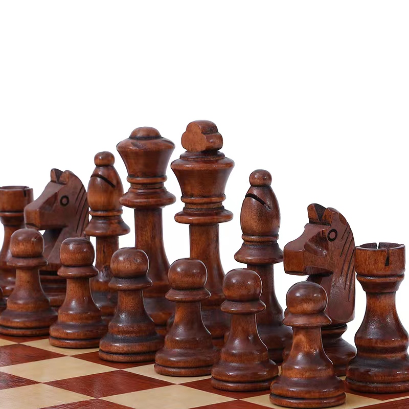 Board Game Queen - 32 ピース木製チェスキング高さ 110 ミリメートルゲームセットチェスの駒チェスレザーボード競技セット子供大人チェスギフト
