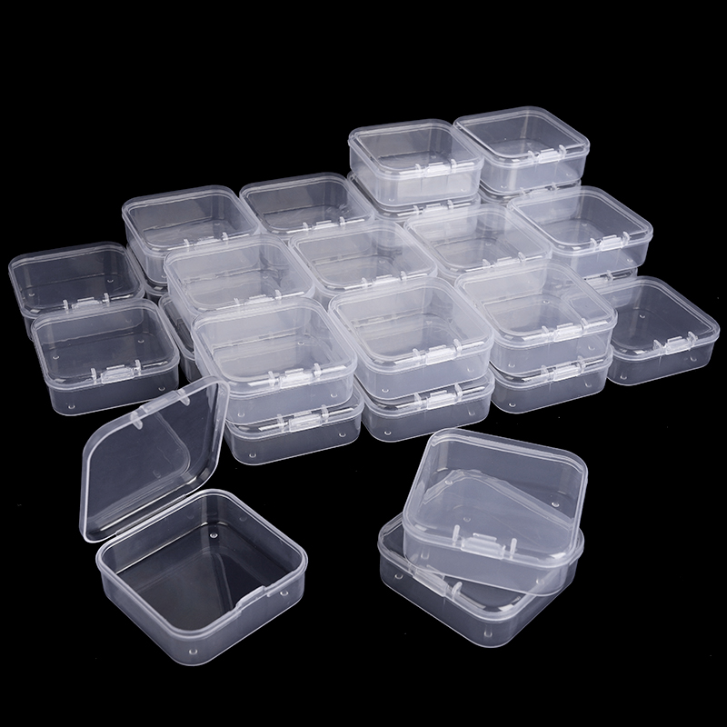 Board Game Organization - プラスチック製ビーズ収納ボックス,2サイズ,透明,ボール用,ジュエリー,工芸品,クラフトゲーム,組織,卸売用