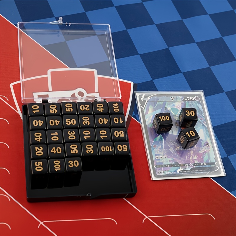Game Token Counter - 10個入り PTCG カウンタートークンダイス、アクリルデジタルダイス、PTCG、MTG、CCG、カードゲームに最適なアクセサリー、PTCGの必需品