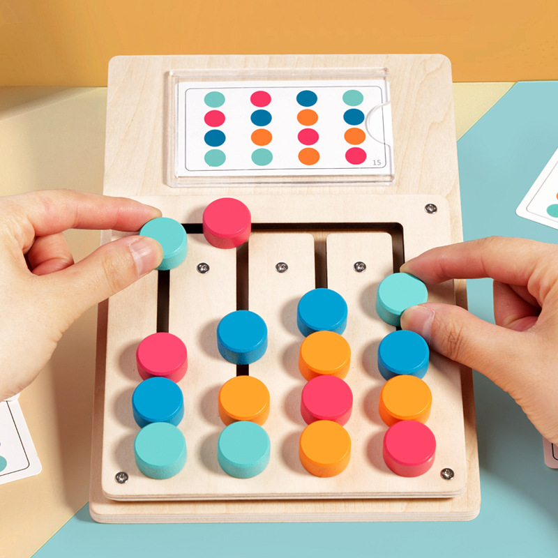 Board Game Design - 子供向けモンテッソーリ色形マッチング認知学習ボード 論理的思考トレーニング 手と目の協調 幼児向けおもちゃ ギフト