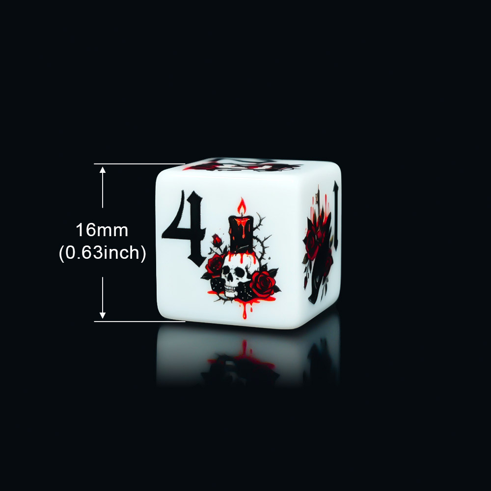 12個入り ゴシックローズ 16MM プリントD6アクリルダ - Board Game Electronic Table のレビューと価格