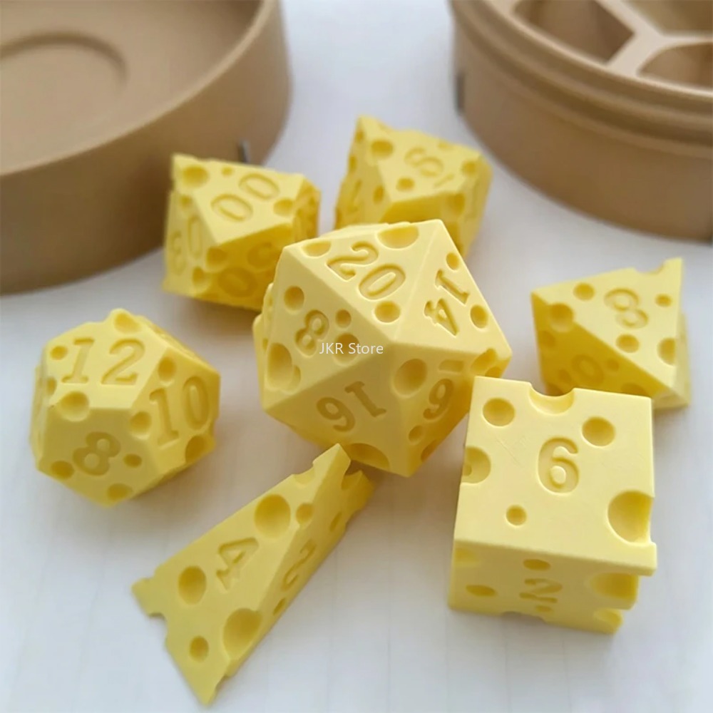 不規則なチーズ型のダイスボックスオーナメント、創造的なD4  - Board Game Organization のレビューと価格