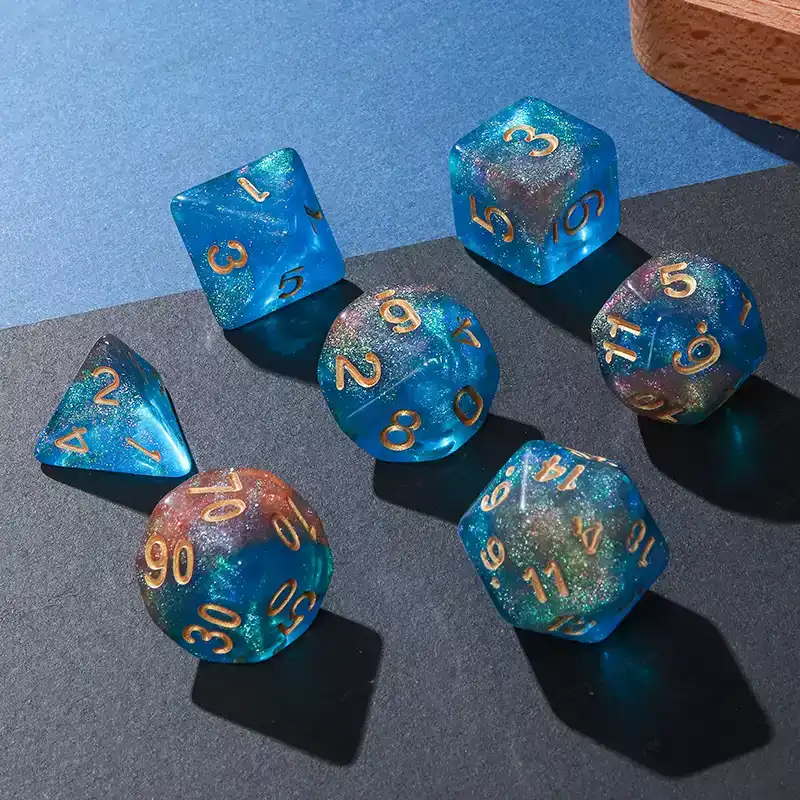 7個入り 新色 ダブルカラー ダイス 多面体 ゴールドフォン - Board Game Font のレビューと価格