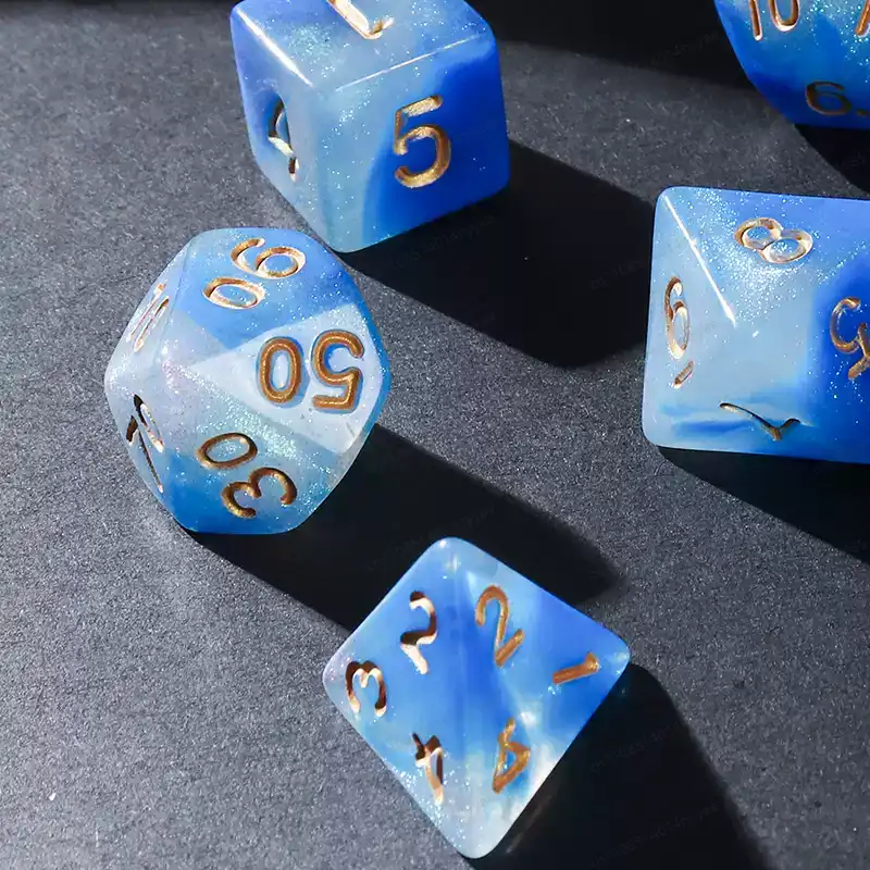 7個入り 新色 ダブルカラー ダイス 多面体 ゴールドフォン - Board Game Font のレビューと価格
