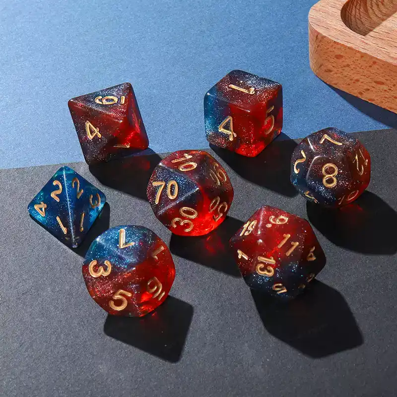 7個入り 新色 ダブルカラー ダイス 多面体 ゴールドフォン - Board Game Font のレビューと価格