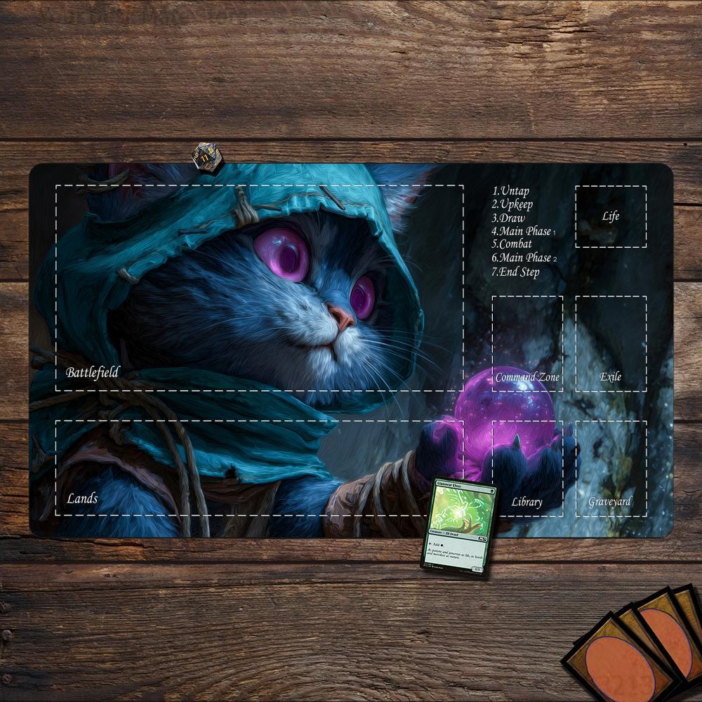 神秘的な猫占い師 MTG プレイマット マジックカード バト - Board Game Detective のレビューと価格