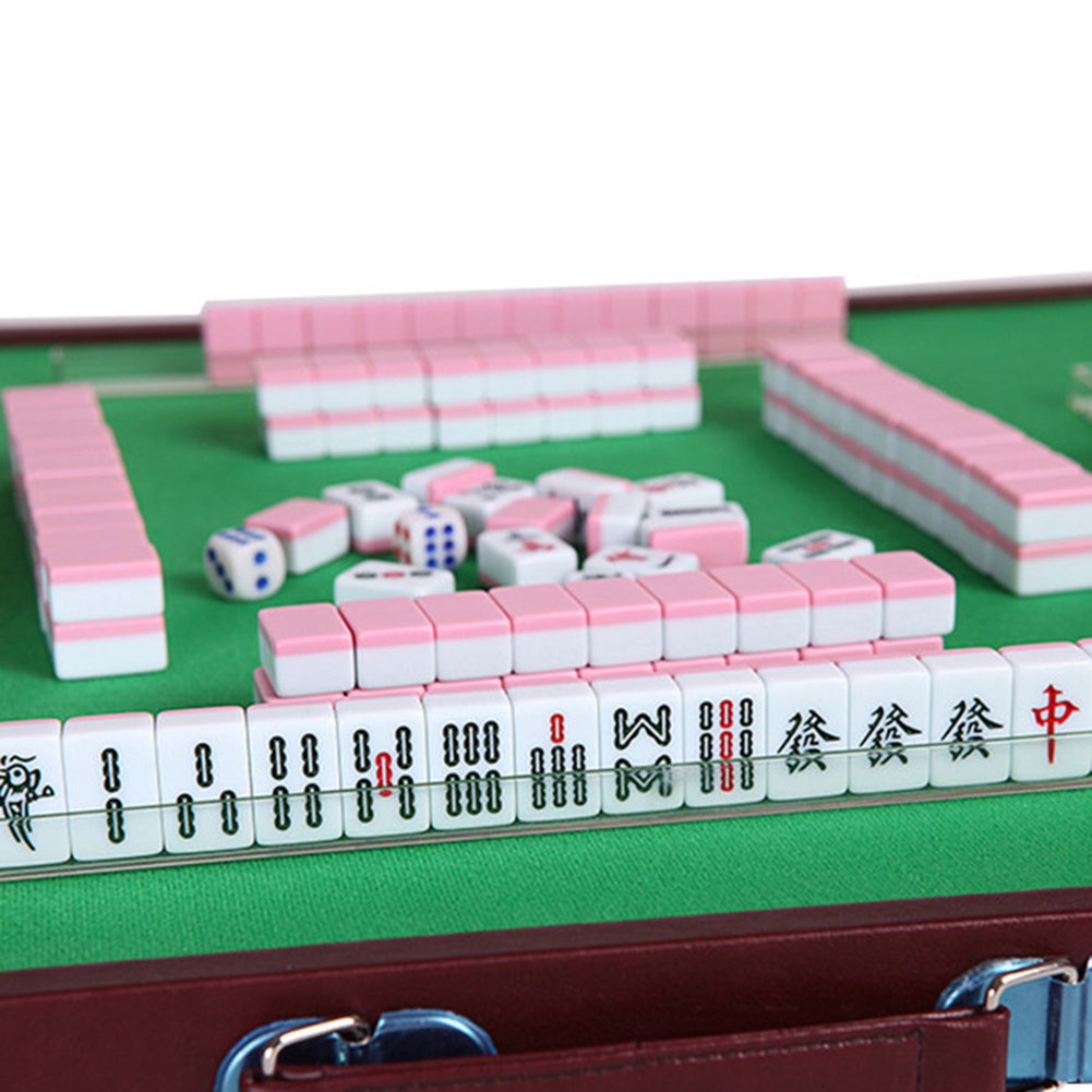ポータブル旅行ミニ麻雀セット旅行麻雀セット収納ボックス付き落 - Board Game Organization のレビューと価格