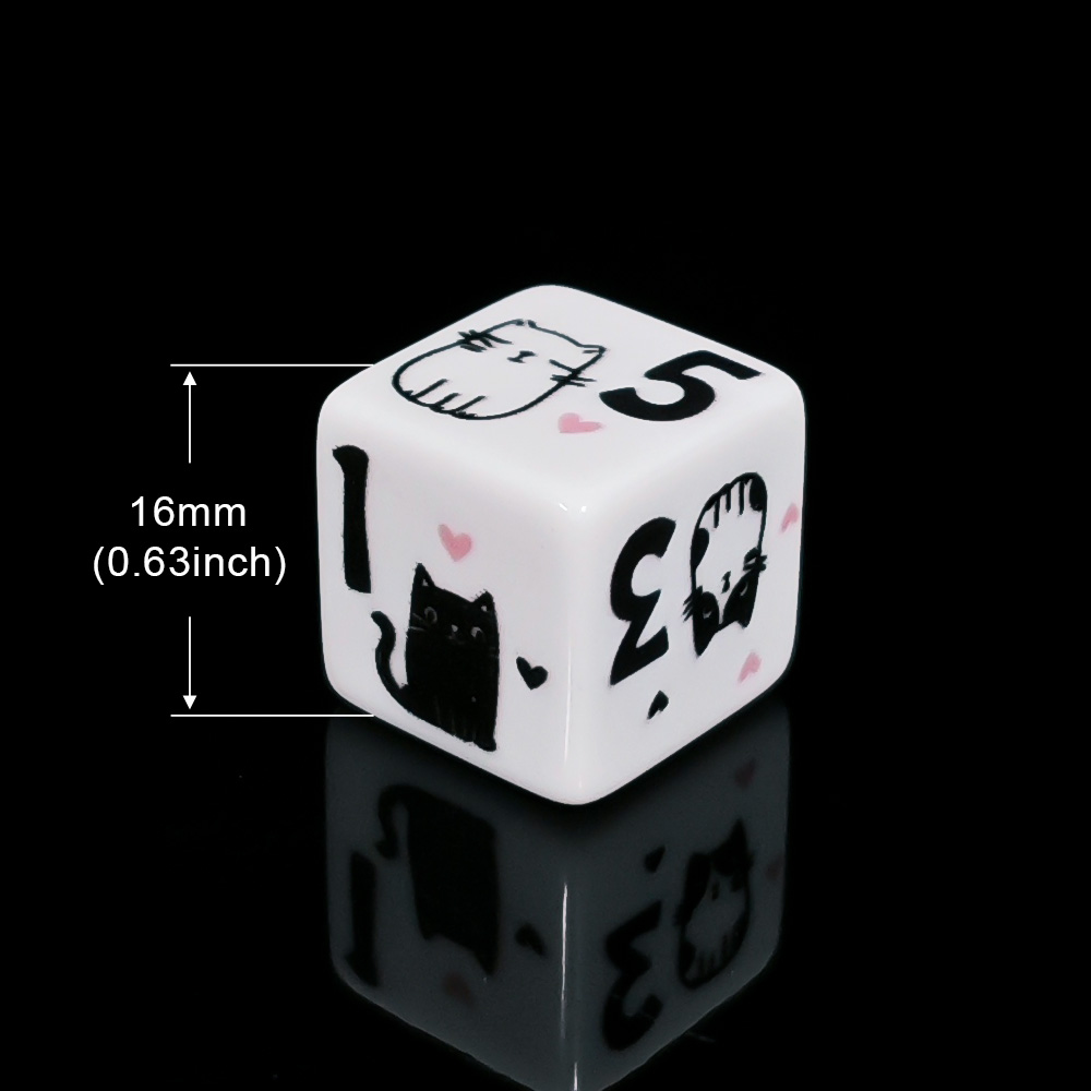 12個/セット 16mm キュートな猫型ダイス、プレミアムア - Board Game Design のレビューと価格