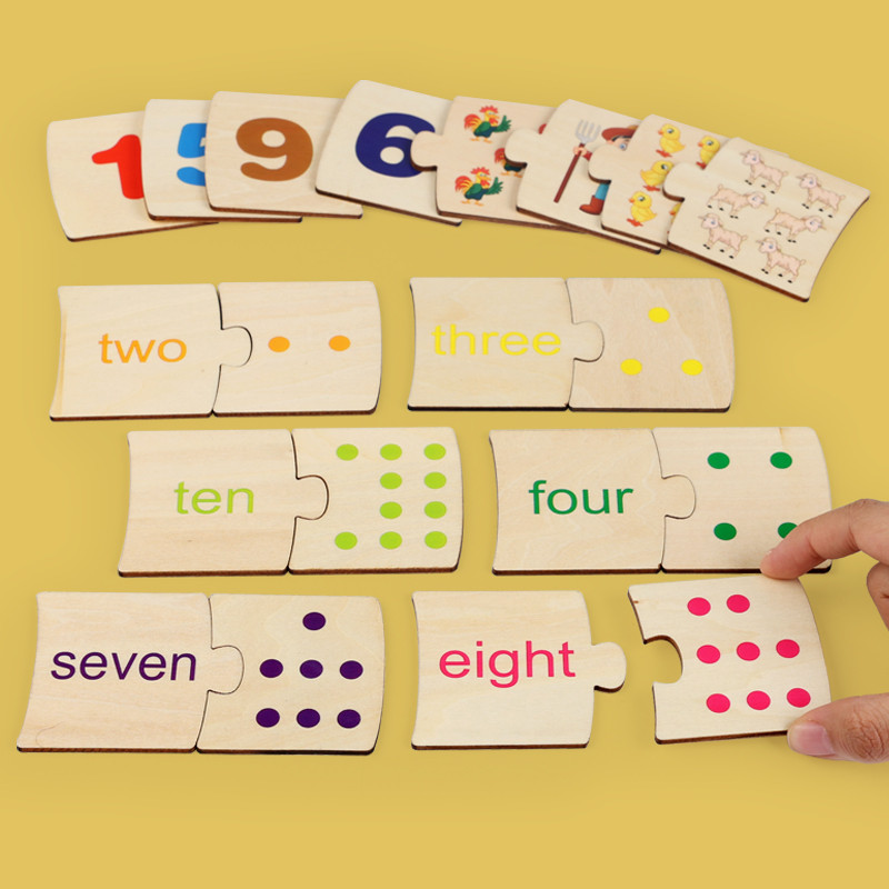 子供向け鉄箱ナンバー啓発ペアリング木製動物フードパズルボード - Board Game Organization のレビューと価格