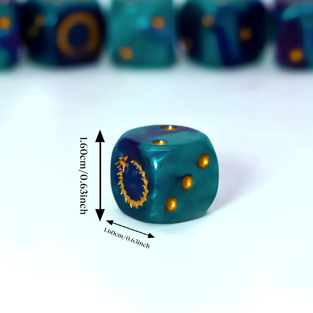 6個入り深海ゴールドフレームD6ダイスセット多面体ロールプレ - Board Game Electronic Table のレビューと価格