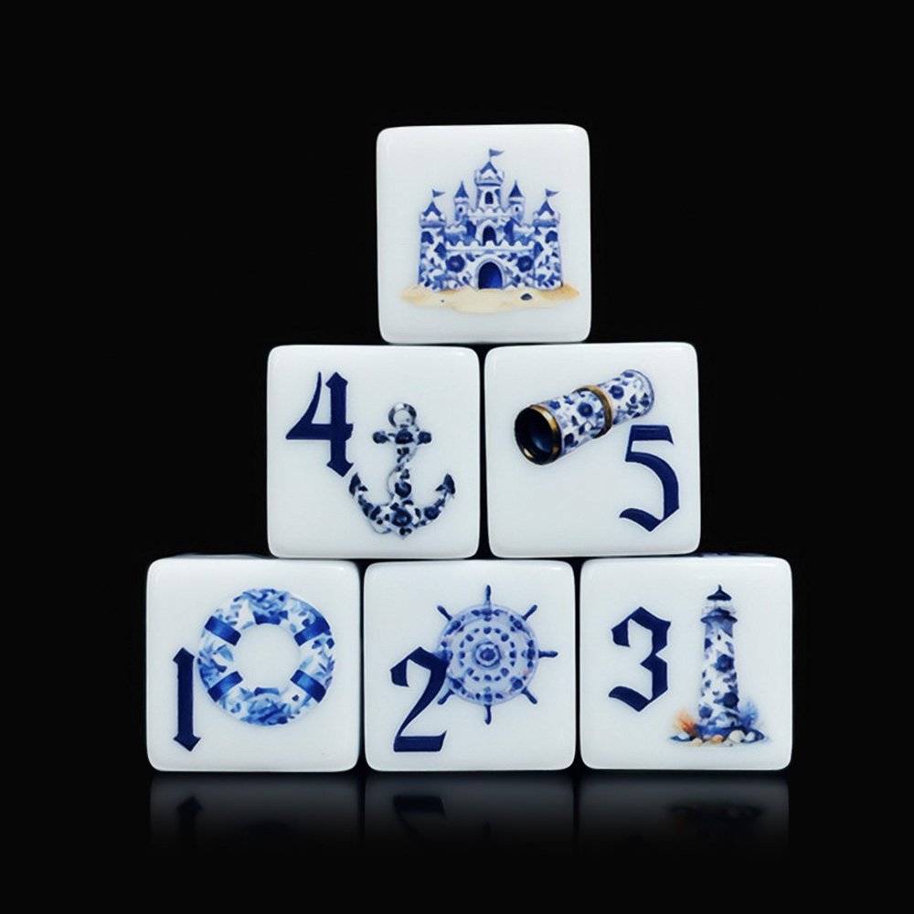 12個入り ブルー航海用16MMプリントD6アクリルダイス、 - Board Game Electronic Table のレビューと価格