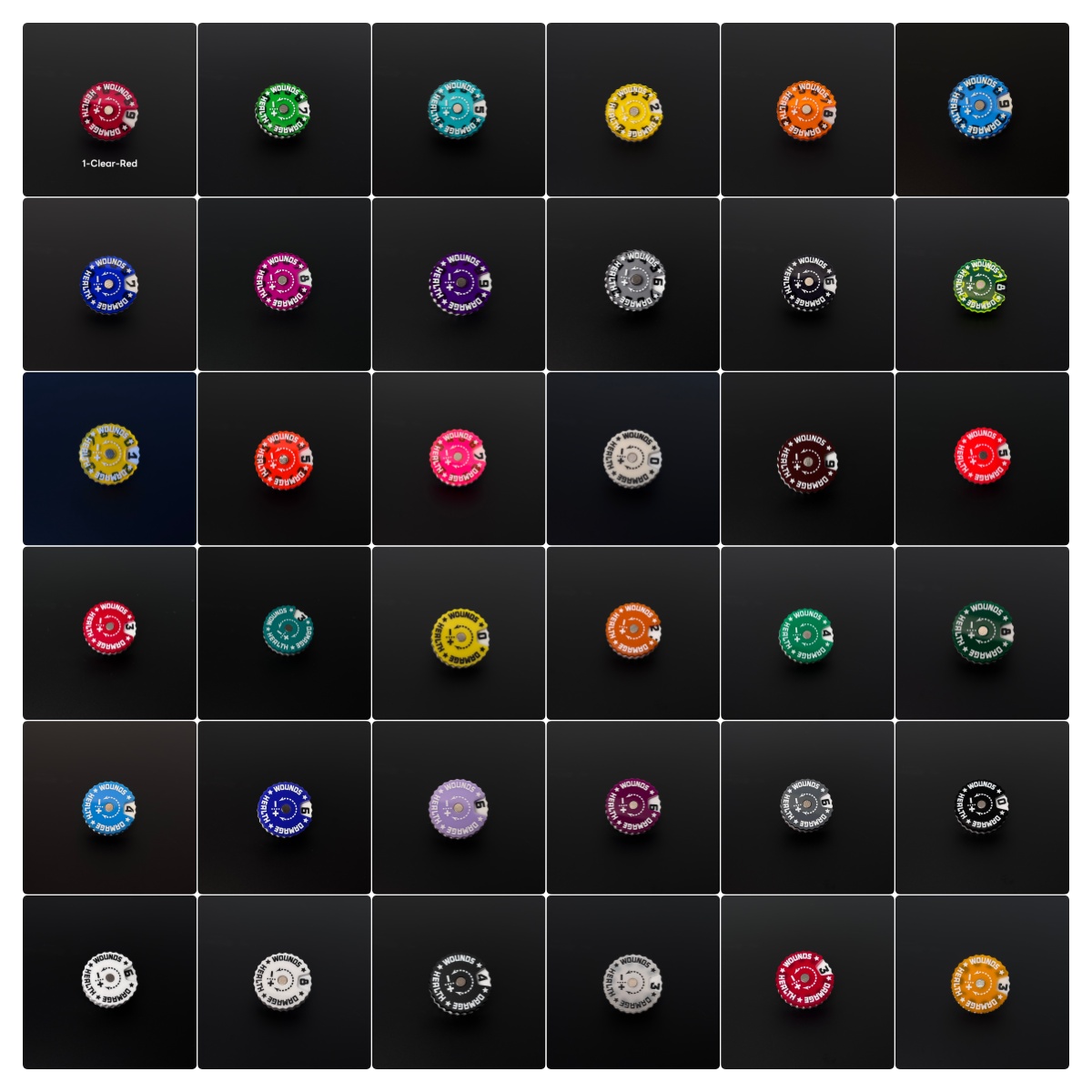 25x25x6mm 創傷トラッカー テーブル ゲーム トラッ - Game Token Counter のレビューと価格